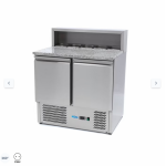  Ψυγείο προετοιμασίας πίτσας 2 πόρτες - 90cm -285L - με κάλυμμα από ανοξείδωτο χάλυβα